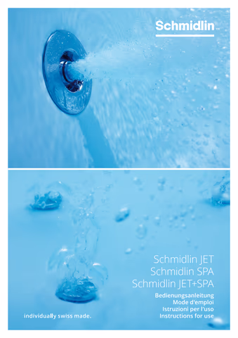 Bedienungsanleitung Schmidlin JET, SPA, JET+SPA