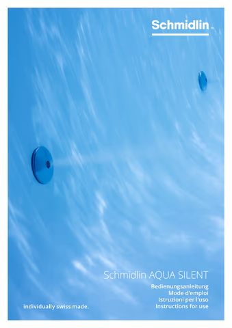 Bedienungsanleitung Schmidlin AQUA SILENT