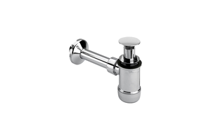 Viega siphon à culot pour meuble sous-vasque sans trop-plein, laiton chromé (472528)