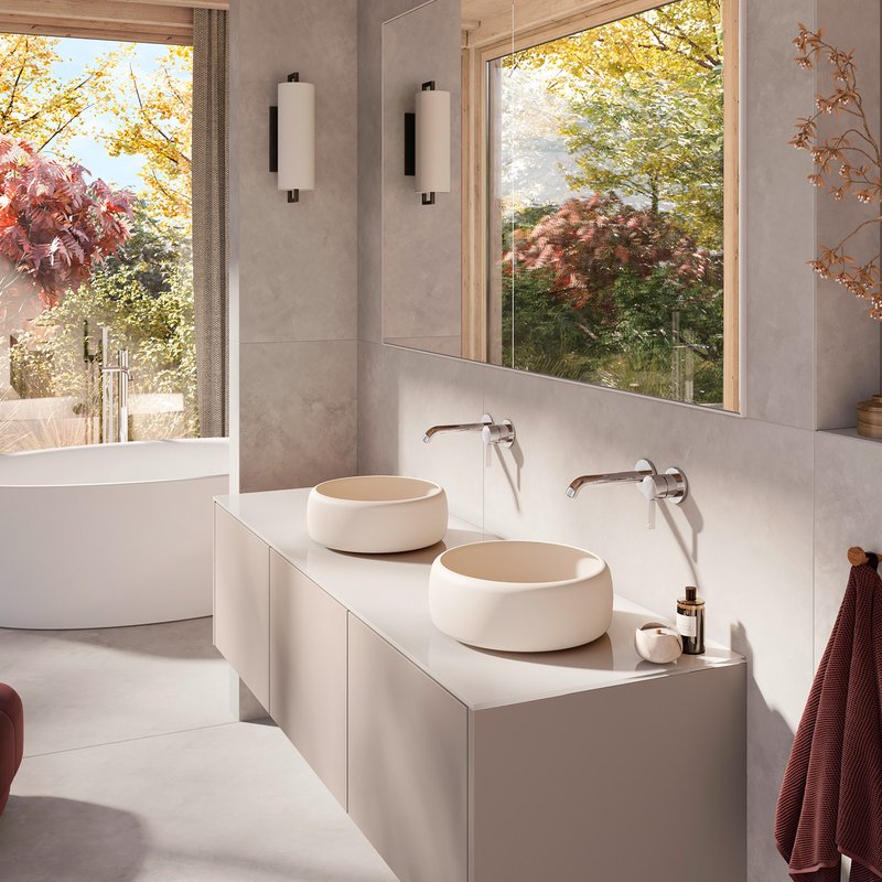 Schmidlin ENYA Schalenbecken in zeitloser Badarchitektur