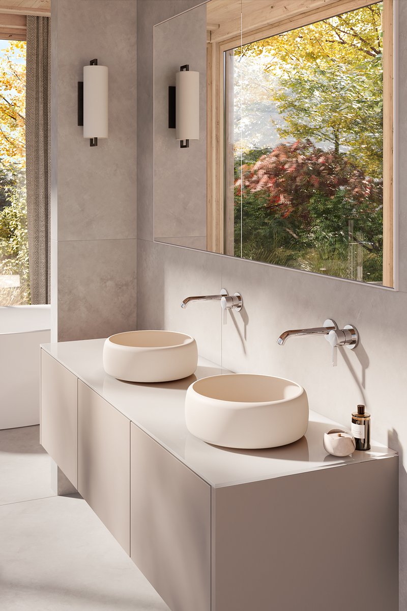 Schmidlin ENYA Schalenbecken in zeitloser Badarchitektur