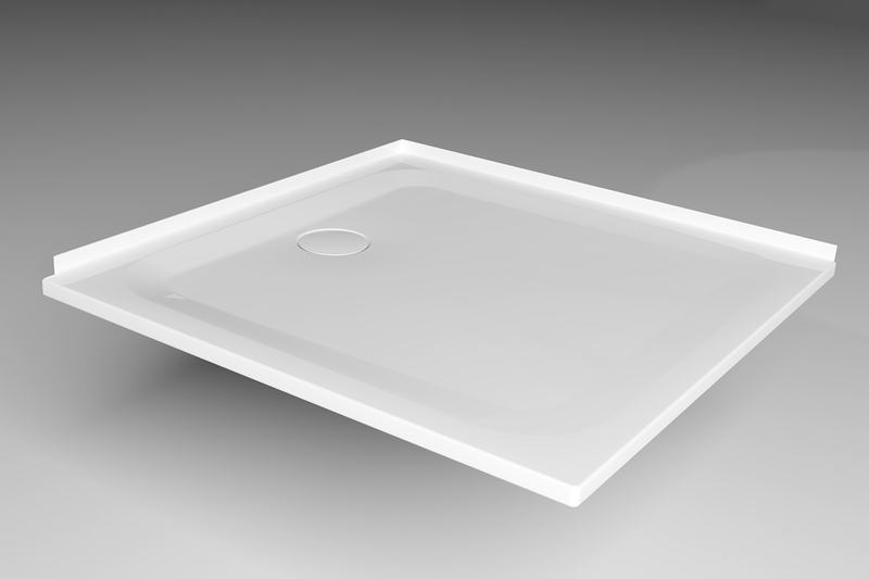 Duschwanne aus glasiertem Titanstahl mit 20 mm verkürzter Zarge