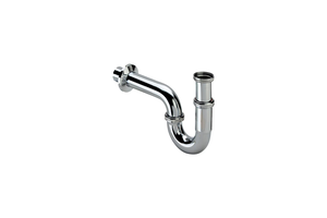 Viega siphon tubulaire, laiton chromé; L1 75 mm, L2 170 mm, H1 140-190 mm, H2 115 mm (305611)