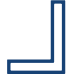 Icon eines Winkelprofils als Symbol für Stahlzargen.