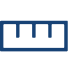Icon eines Lineals als Symbol für Massanfertigung.